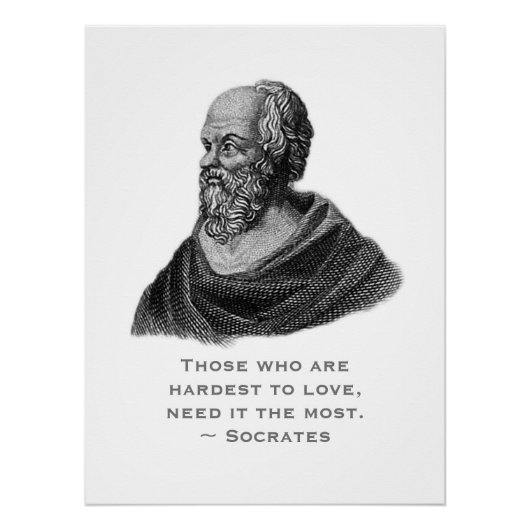 Citaat over Liefdesfilosoof Socrates Perfect Poster (Voorkant)