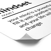 Citaat over Mindset Poster (Hoek)
