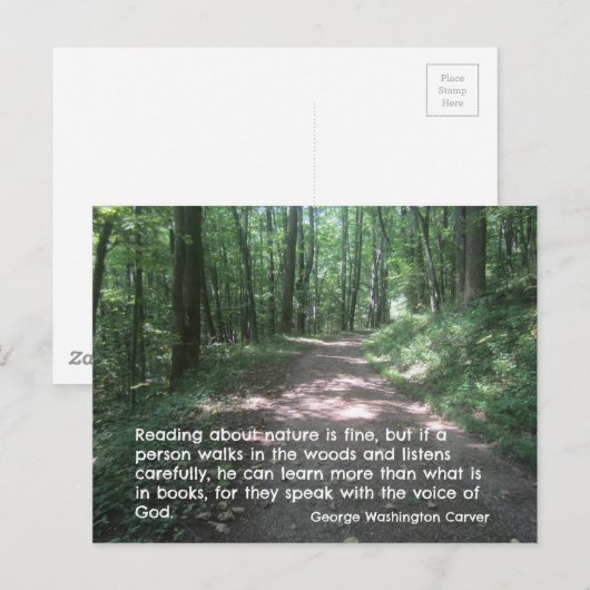 Citaat over Natuur door G.W. Carver Briefkaart (Voorkant / Achterkant)