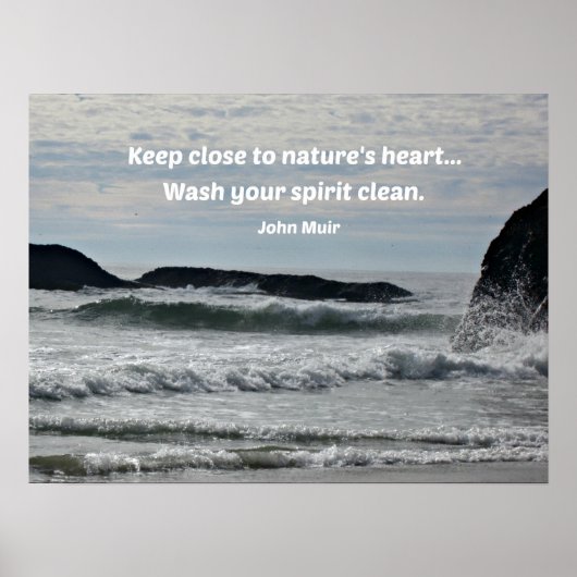 Citaat over natuur door John Muir Poster (Voorkant)