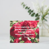 Citaat over positief denken van Abraham Lincoln. Briefkaart (Staand voorkant)