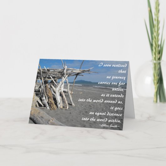 Citaat over reizen kaart (Voorkant)