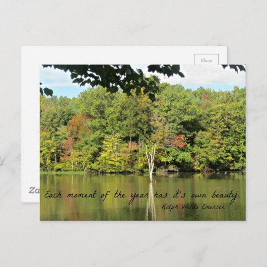 Citaat over seizoenen van R.W. Emerson Briefkaart (Voorkant / Achterkant)
