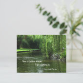 Citaat over tijd en vissen. briefkaart (Staand voorkant)