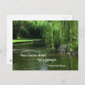 Citaat over tijd en vissen. briefkaart (Voorkant / Achterkant)