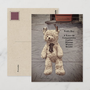 Citaat over Vintage Teddybeer Symboliek Cute Briefkaart