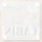 Citaat | Owl in de cabine Glazen Onderzetter (Achterkant)