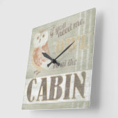 Citaat | Owl in de cabine Vierkante Klok (Hoek)