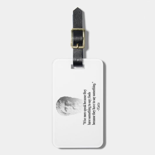 Citaat per Plato Bagagelabel (Voorkant verticaal)