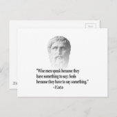 Citaat per Plato Briefkaart (Voorkant / Achterkant)