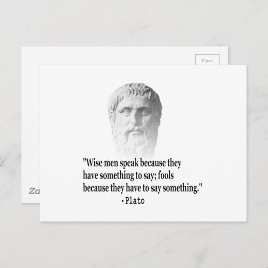 Citaat per Plato Briefkaart (Voorkant / Achterkant)