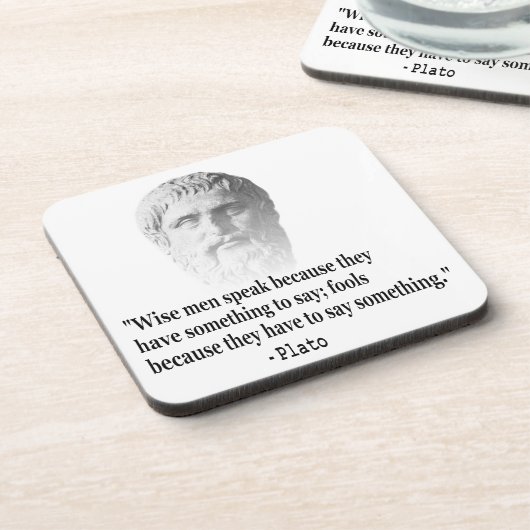 Citaat per Plato Drankjes Onderzetter (Linkerzijde)