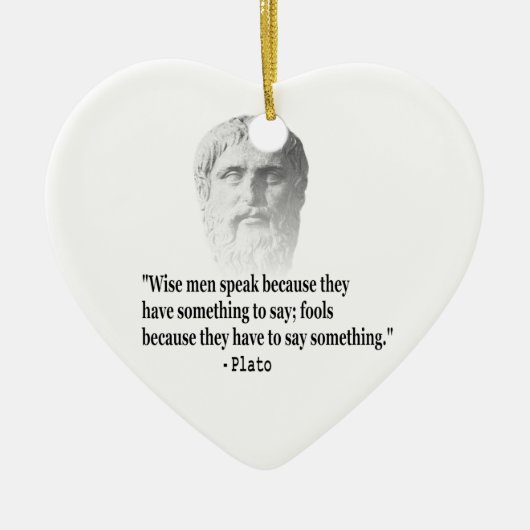 Citaat per Plato Keramisch Ornament (Voorkant)