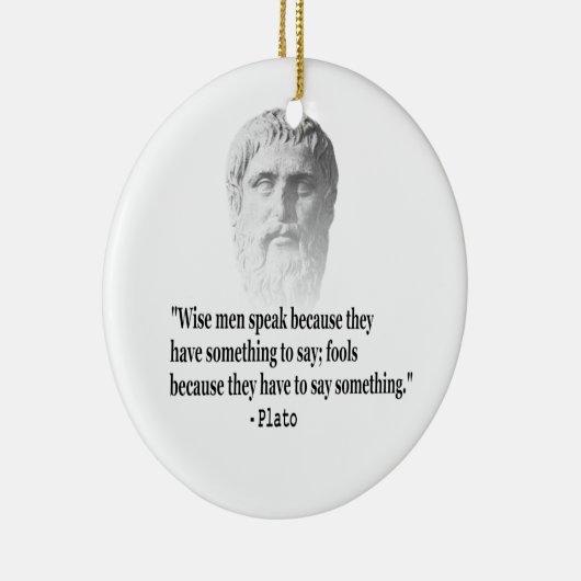 Citaat per Plato Keramisch Ornament (Rechts)