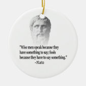 Citaat per Plato Keramisch Ornament (Voorkant)