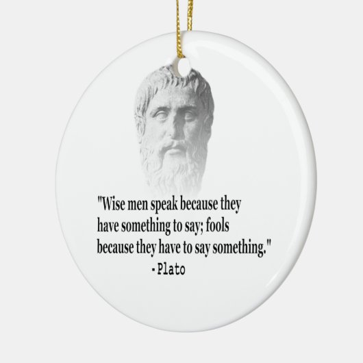 Citaat per Plato Keramisch Ornament (Links)