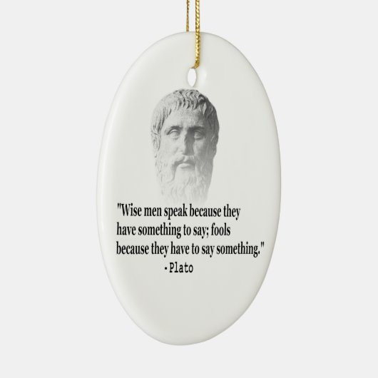 Citaat per Plato Keramisch Ornament (Rechts)