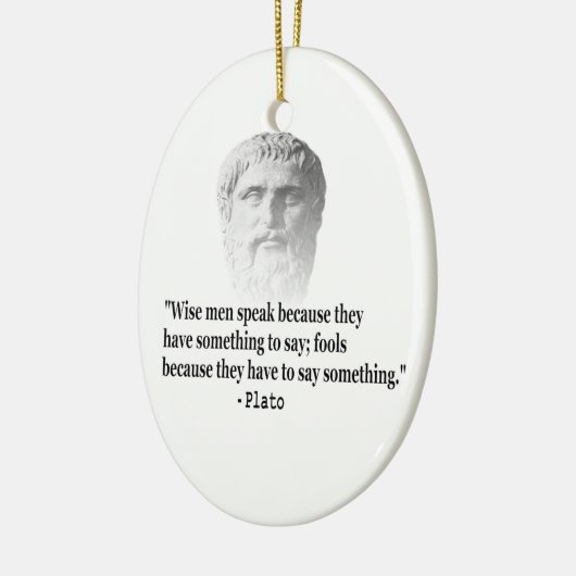 Citaat per Plato Keramisch Ornament (Links)