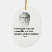 Citaat per Plato Keramisch Ornament (Voorkant)