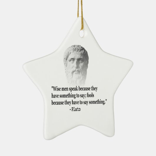 Citaat per Plato Keramisch Ornament (Rechts)