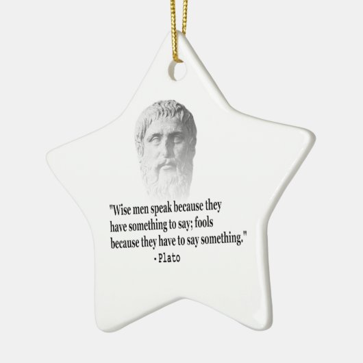 Citaat per Plato Keramisch Ornament (Links)