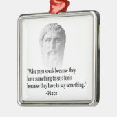 Citaat per Plato Metalen Ornament (Links)