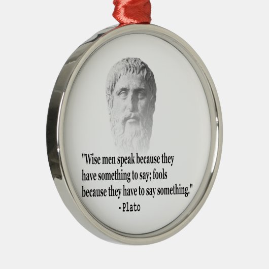 Citaat per Plato Metalen Ornament (Rechts)