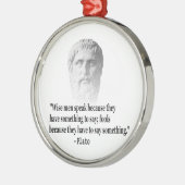 Citaat per Plato Metalen Ornament (Links)