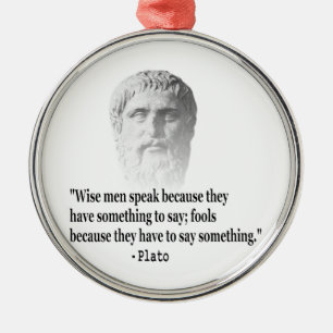 Citaat per Plato Metalen Ornament
