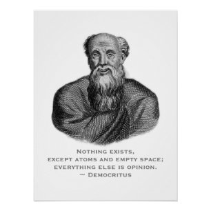 Citaat Portret Griekse filosoof Democritus Perfect Poster
