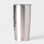 Citaat positieve script typografie tekst Water Bot Geïsoleerde Drinkbeker (Links)