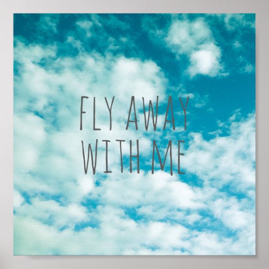 citaat poster blauw hemel natuur foto met tekst (Voorkant)