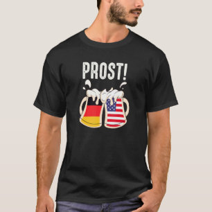 Citaat Prost Beer Mok Duitse Amerikaanse vlag T-shirt