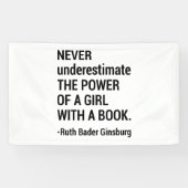 Citaat RBG, onderschat nooit de Macht van een Meis Spandoek (Horizontaal)