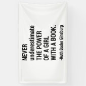 Citaat RBG, onderschat nooit de Macht van een Meis Spandoek (Verticaal)