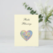 citaat "Reiki Blessings" Briefkaart (Staand voorkant)