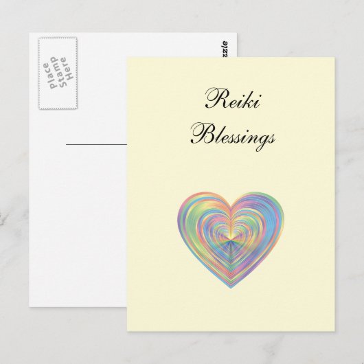 citaat "Reiki Blessings" Briefkaart (Voorkant / Achterkant)