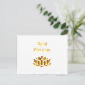 citaat "Reiki Blessings" Briefkaart (Staand voorkant)