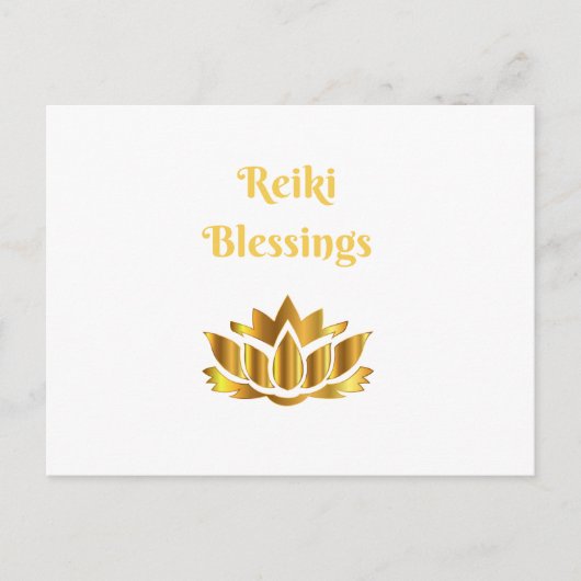citaat "Reiki Blessings" Briefkaart (Voorkant)