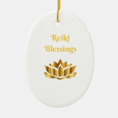 citaat "Reiki Blessings" Keramisch Ornament (Voorkant)