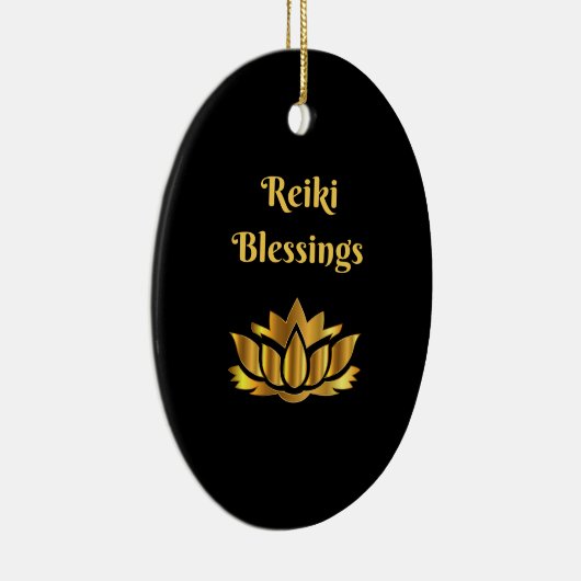 citaat "Reiki Blessings" Keramisch Ornament (Rechts)