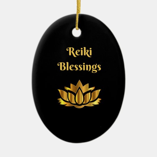 citaat "Reiki Blessings" Keramisch Ornament (Voorkant)