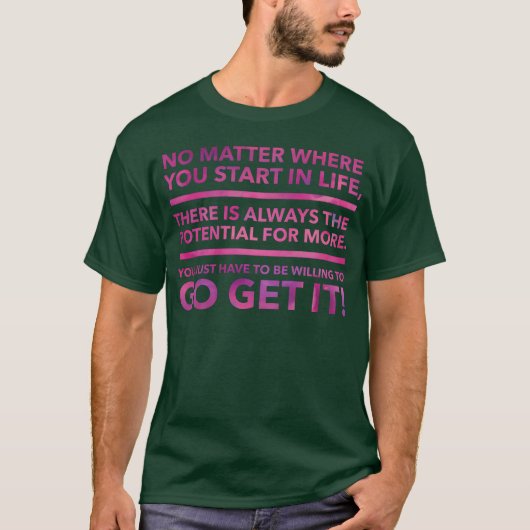 Citaat retro t-shirt (Voorkant)