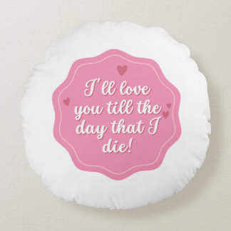 Citaat | Roze | Pastel Rond Kussen