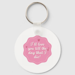 Citaat Roze Pastel Sleutelhanger