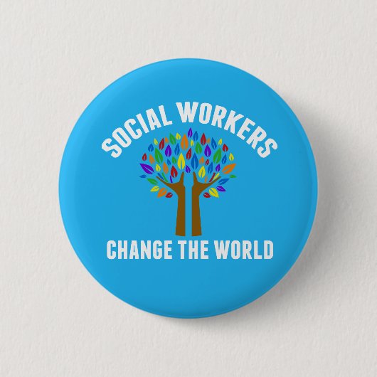 Citaat sociaal werk ronde button 5,7 cm (Voorkant)