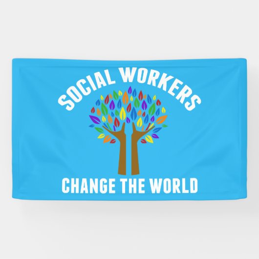 Citaat sociaal werk spandoek (Horizontaal)