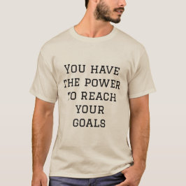 Citaat sportief zandkleur motivatie mannen vakanti t-shirt