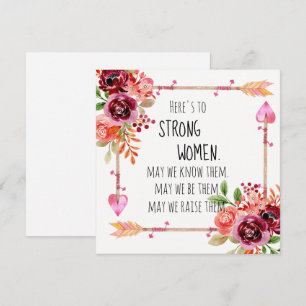 Citaat Sterke Vrouwen Tribal Pijl Bloemen