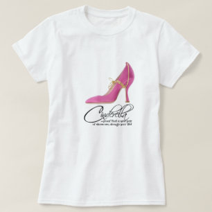 Citaat T-Shirt Princess Cinderella Pink